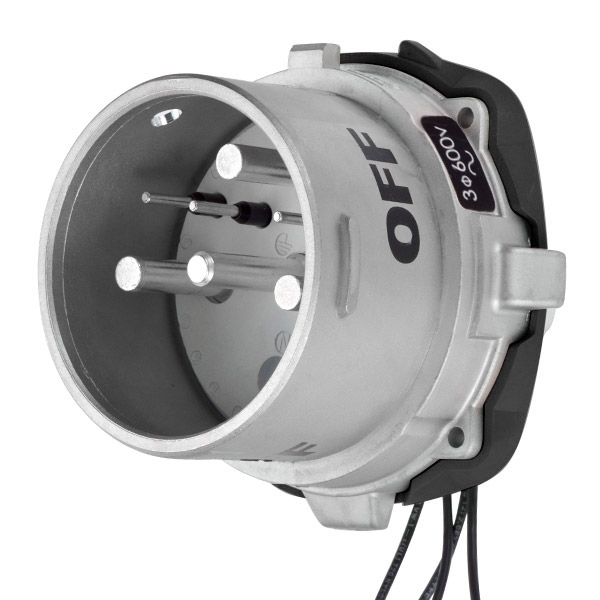 37-98143-264 - DS100 INLET METAL SIZE 5 TYPE 3R 3P+G 100A 600 VAC 60 Hz +4 AUX